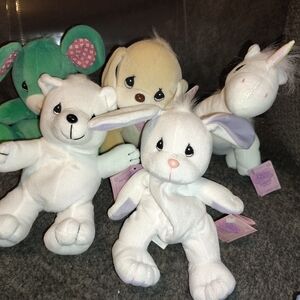 Precious Moments Plush Toy Set - White, Green, Tan